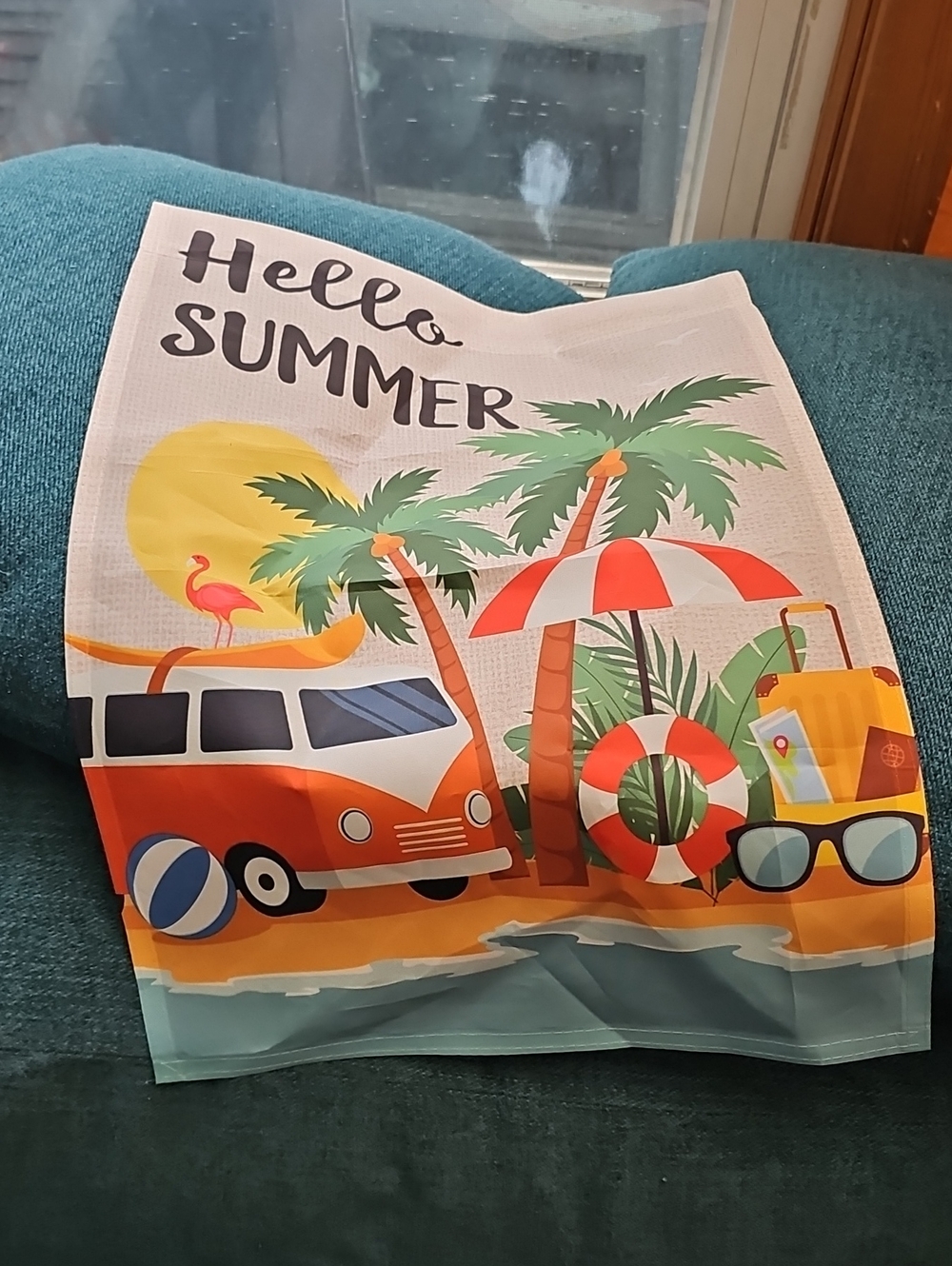 Garden Flag, VW Volkswagen Bus, Hello Summer